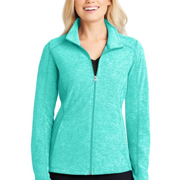 Women's Heather Microfleece Full Zip Jacket Thumbnail